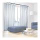 Rideaux avec passants lot de 2 rideaux unis transparents en polyester HxL: 245 x 140 cm, argenté