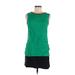 Kate Spade New York Cocktail Dress - Shift Crew Neck Sleeveless: Green Solid Dresses - Used - Women's Size 12