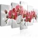 Paris Prix - Tableau Imprimé 'abstract Garden : Red Orchis' 50 x 100 Cm