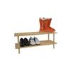 Schuhregal Holz 2 Etagen - Tannenholz - Schuhablage Schuhständer Badregal Regal