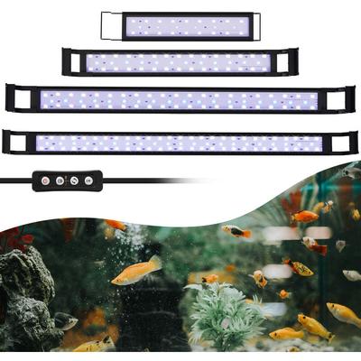 24W led Aquarium mit timer Beleuchtung Einfach zu bedienen Aufsetzleuchte,50-70cm - Swanew