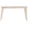 Design-Esstisch ausziehbar Weiß und helles Holz L150-200 leena - Weiß
