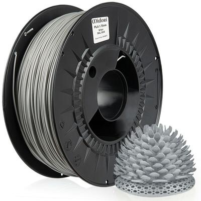 3D Drucker 1,75mm pla Filament 1kg Spule Rolle Premium Silber RAL9006 - Midori