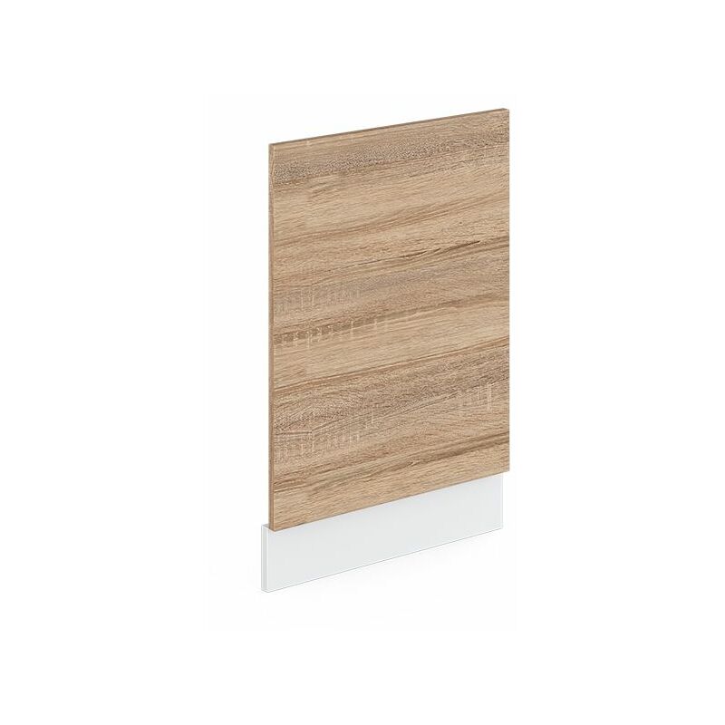 Geschirrspülerblende R-Line 45 cm Weiß/Sonoma modern Vicco