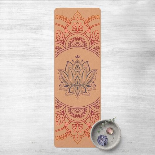 Yogamatte - Lotusblüte Regenbogen Größe HxB: 61cm x 183cm