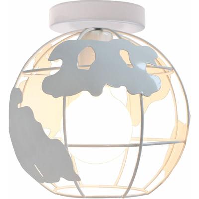 Axhup - Deckenleuchte Kugel, Deckenlampe im Ø20cm Globus Design, Industrielle Kronleuchter mit Image