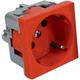 Kopos qs 45x45BB Geräteeinsatz 1fach Steckdose (l x b) 45 mm x 45 mm 1 St. ROT