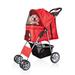 ACEM Folding Pet Jogger Stroller in Red/Brown | 39.4 H x 17.7 W x 27.5 D in | Wayfair LK0263-RD