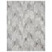 White 22 x 36 x 0.2 in Area Rug - Corrigan Studio® Jahni Neutral Distressed Herringbone Contemporary Area Rug Polyester | Wayfair