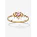 Women's Yellow Gold-Plated Simulated Birthstone Ring by PalmBeach Jewelry in June (Size 9)