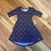 Lularoe Dresses | Lularoe Dress - Size 2 | Color: Blue/Brown/Gold/Pink/Purple | Size: Girls 2