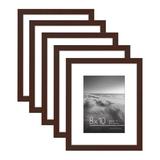 Red Barrel Studio® Gallery Wall Frames w/ Mat, Collage Picture Frames Plastic in Brown | 7 H x 5 W x 2 D in | Wayfair