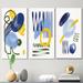 Corrigan Studio® Minimalistic Abstract Organic Shapes In Retro Gradients III - Mid-Century Modern Art Set Of 3 Pieces Canvas in White | Wayfair