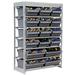 Rebrilliant Jymon 33 W x 15 D x 50 H Garage Storage Bin Rack System Heavy Duty 6 Tiers 22 Bins Shelving Units in Gray | Wayfair