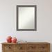 Latitude Run® Rustic Plank Grey Narrow 21.5 in. x 27.5 in. Bathroom Vanity Non-Beveled Wall Mirror Plastic | 27.5 H x 21.5 W in | Wayfair