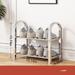 Latitude Run® 4 Pair Shoe Rack Metal in Gray | 15.74 H x 15.74 W x 9.05 D in | Wayfair DE04F16658AF49719386562C84C28526