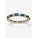 Women's Yellow Gold-Plated Birthstone Baguette Eternity Ring by PalmBeach Jewelry in September (Size 10)