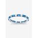 Women's Sterling Silver Simulated Birthstone Eternity Ring by PalmBeach Jewelry in September (Size 6)