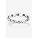 Women's Simulated Birthstone Heart Eternity Ring by PalmBeach Jewelry in February (Size 10)