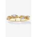 Women's 18K Yellow Gold Plated Cubic Zirconia Stackable Vine Ring by PalmBeach Jewelry in Cubic Zirconia (Size 8)