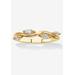 Women's 18K Yellow Gold Plated Cubic Zirconia Stackable Vine Ring by PalmBeach Jewelry in Cubic Zirconia (Size 8)