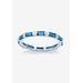 Women's Sterling Silver Simulated Birthstone Eternity Ring by PalmBeach Jewelry in September (Size 8)