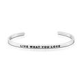 Anthropologie Jewelry | Nwt Anthropologie Live What You Love Mantraband Bracelet Cuff Silver | Color: Silver | Size: Os