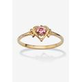 Women's Yellow Gold-Plated Simulated Birthstone Ring by PalmBeach Jewelry in October (Size 9)
