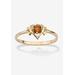Women's Yellow Gold-Plated Simulated Birthstone Ring by PalmBeach Jewelry in November (Size 7)