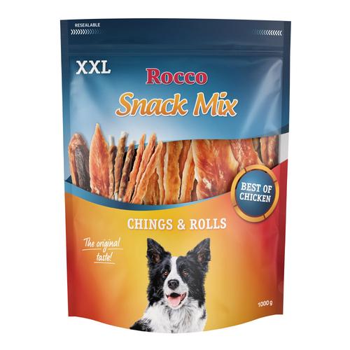 1kg Rocco XXL Rolls Snack-Mix- mit Hähnchenbrust Hundesnacks