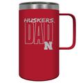 Nebraska Huskers Dad 18oz. Hustle Travel Mug