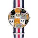 Qcc Cute Cats Theme Cartoon Kitty Wrist Watches Leisure Elegance Design Watches Ultra Thin Silver Dial Suitable for Women Men Holiday Wear