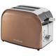 MakeCuisine Vintage Retro/Toaster für 2 breite Scheiben/Abbrechen, Auftauen, Aufwärmen, Aufwärmen, Brötchenwärmer + Geschenkbeutel aus Edelstahl, 900 W