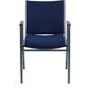 Flash Furniture Hercules Heavy Duty Stack Chair w/ Arms Metal/Fabric in Blue, Size 31.0 H x 21.0 W x 21.0 D in | Wayfair XU-60154-NVY-GG