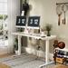 Inbox Zero Jillinda 60" Dual Motor Height Adjustable Standing Desk Wood/Metal in White | 46.22 H x 60 W x 24 D in | Wayfair