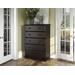100% Solid Wood Five Drawer Chest, Java - Palace Imports 53106