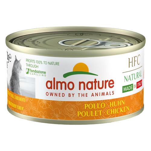 12 x 70g Almo Nature HFC Natural Made in Italy Huhn Katzenfutter nass