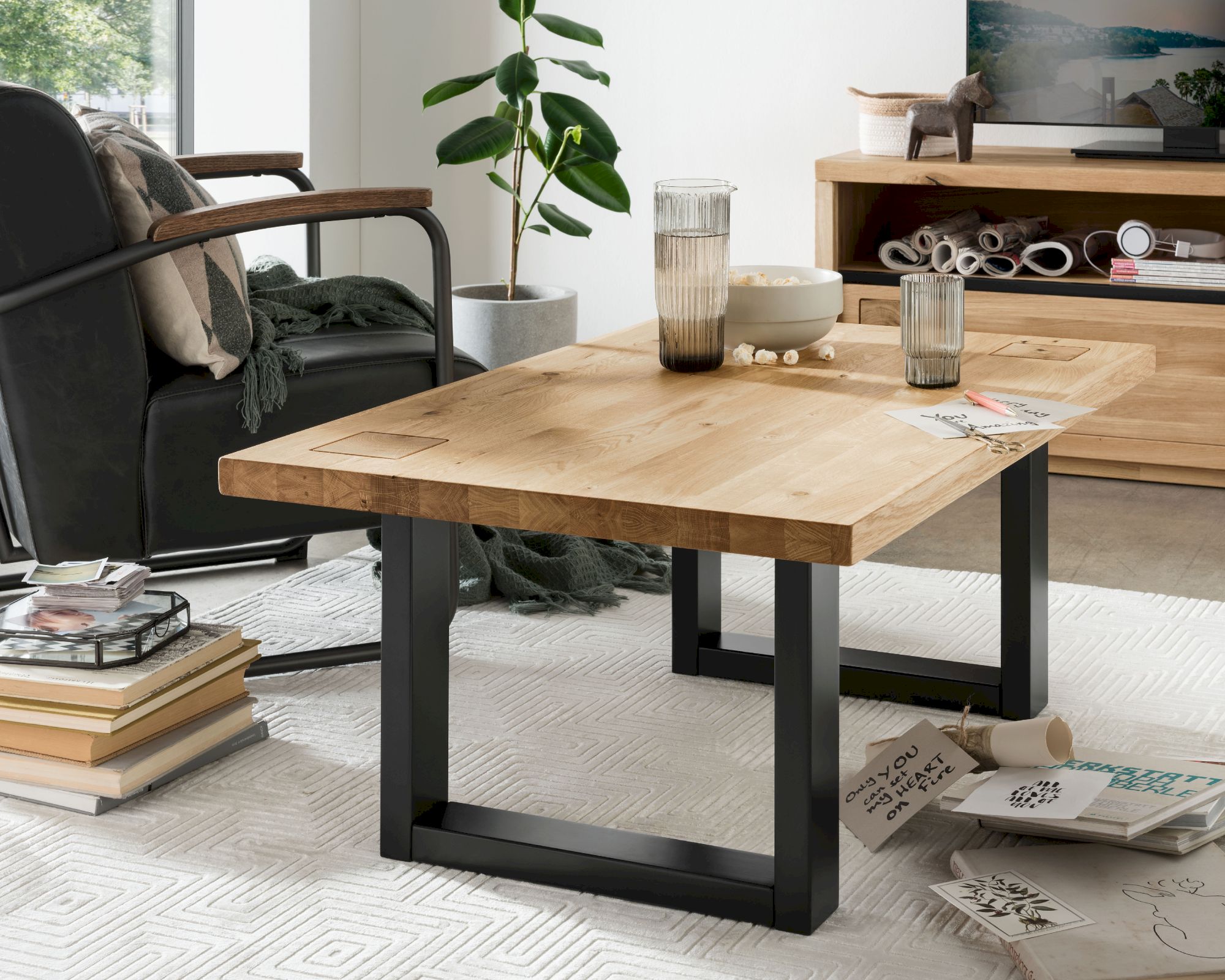 3S Frankenmöbel »Cara« Massivholz Couchtisch WZ-0159 / 70 cm / Wildeiche