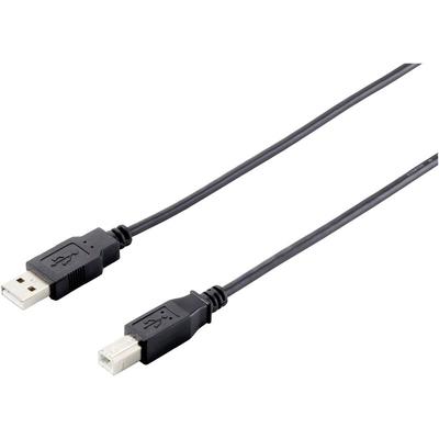 Equip - USB-Kabel usb-a Stecker, usb-b Stecker 1.00 m Schwarz 128863