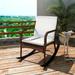 vidaXL Rocking Chair Outdoor Patio Rocking Chair with Cushion Poly Rattan