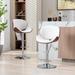 PU Leather Adjustable Bar Stools , Upholstered Swivel Barstool