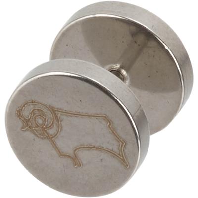 Derby County Wappen runder Ohrstecker – einzeln – Edelstahl Image