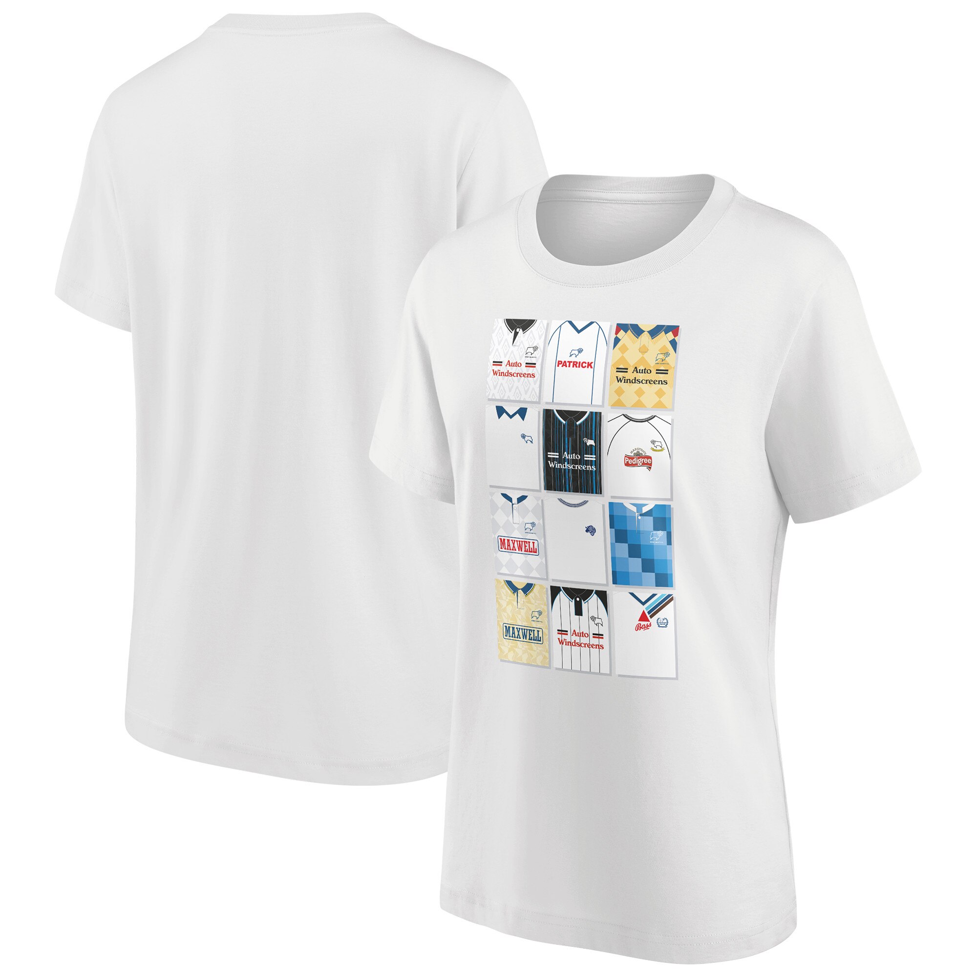 Derby County True Classics History of Shirts T-Shirt – Weiß – Damen Image