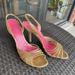 Kate Spade Shoes | Kate Spade Lola High Heel Sandal Size 10 Gold Dot Laser Suede Wedding Or Formal | Color: Gold | Size: 10
