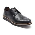 Thomas Crick Men's Travis Derby Brogue Formal Leather Lace Up Shoe Black