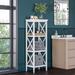 RiverRidge Home La Crosse Freestanding Bathroom Shelves Manufactured Wood in Brown/White | 53.86 H x 18.11 W x 13.98 D in | Wayfair 06-187