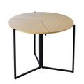 Latitude Run® Vernett Round Folding Dining Table Wood/Metal in Black/Brown/Gray | 29.5 H in | Wayfair 1F2179E752484EBFB025F3BA0546FCBE