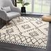 White 67 x 47 x 1.26 in Area Rug - Foundry Select Adeesa Shaggy Plush Southwestern Black, Beige Area Rug | 67 H x 47 W x 1.26 D in | Wayfair