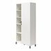 Wade Logan® Alpay 75.2" H x 35.67" W x 15.51" D Storage Cabinet Manufactured Wood in Brown/White | 75.2 H x 35.67 W x 15.51 D in | Wayfair