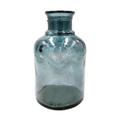 Rideaudiscount - Vase Verre Recyclé 20 x 12 cm Forme Cylindrique Large Ouverture Transparent Gris